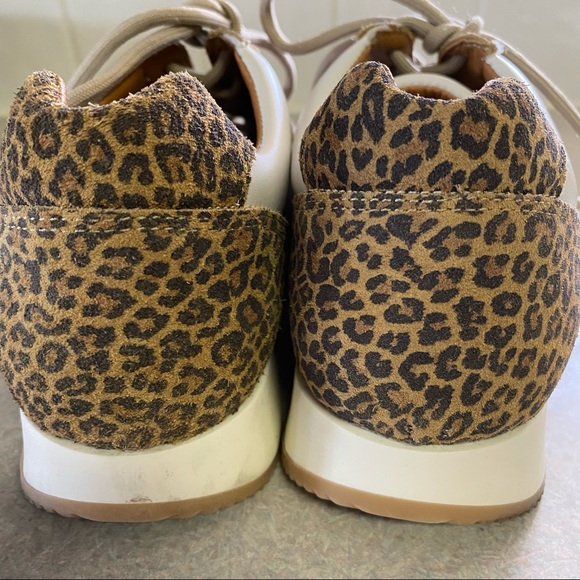 Able Annie Leather Animal Print Bone Leopard Sneakers - Picture 7 of 10